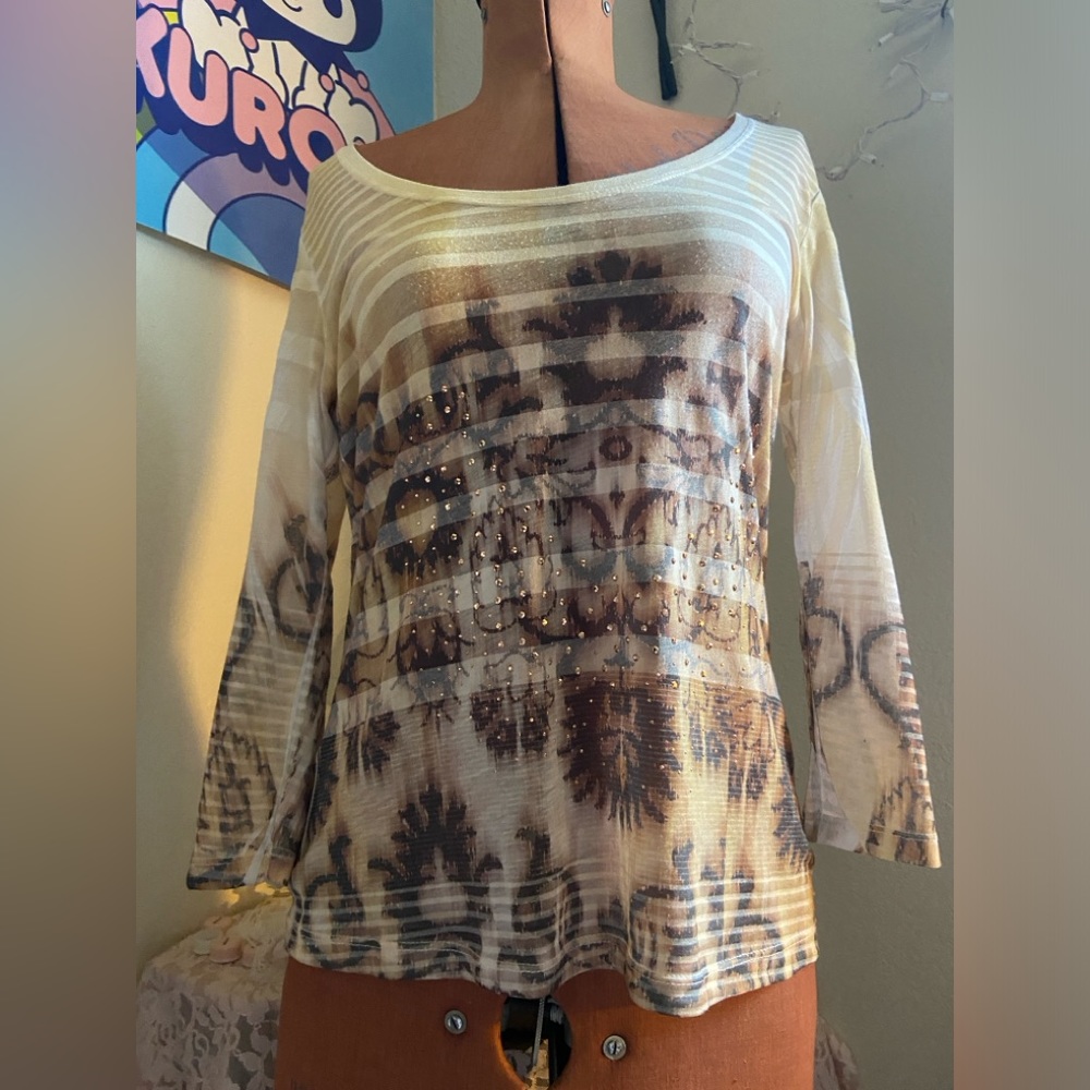 David Cline crushed stripe top